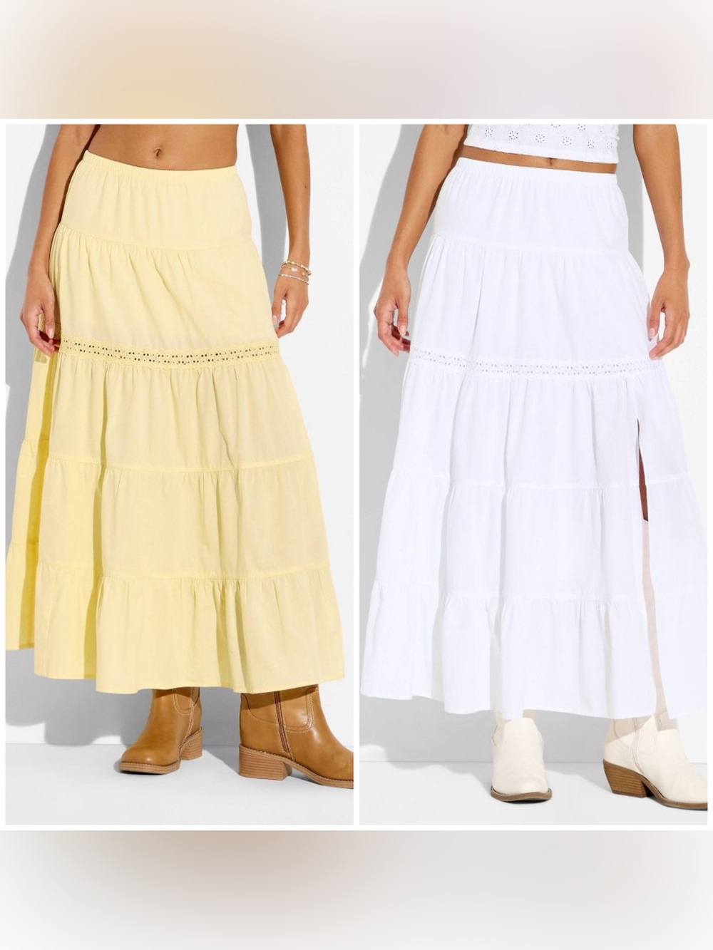 Maxi Skirt Bundle (Yellow + White)